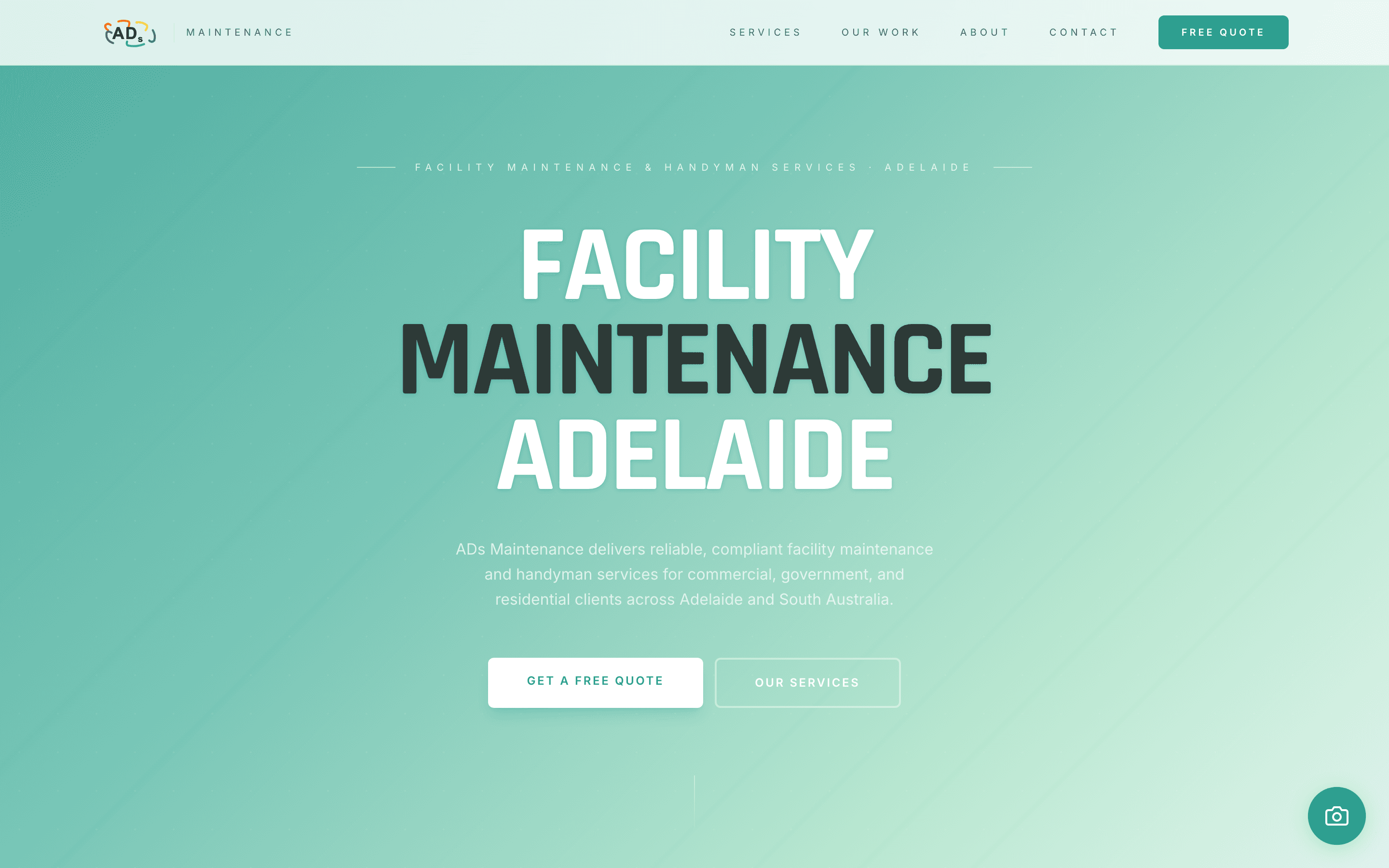 ADs Maintenance monochrome industrial homepage